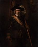 REMBRANDT Harmenszoon van Rijn Portrait of Floris soop as a Standard-Bearer (mk33) oil painting artist